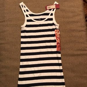 Merona navy and white tank top. NEW with tags